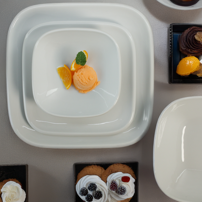 Impulse Square Dinner Plates, Set of 8