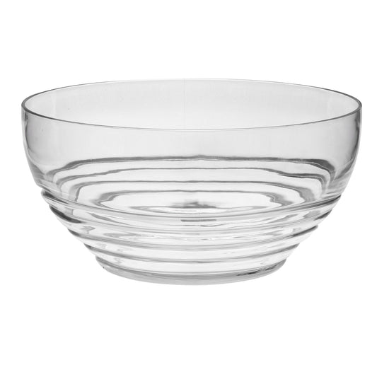 Swirl Acrylic Serving Bowl, Unbreakable Large Plastic Soup and Salad Bowl, BPA Free, Clear