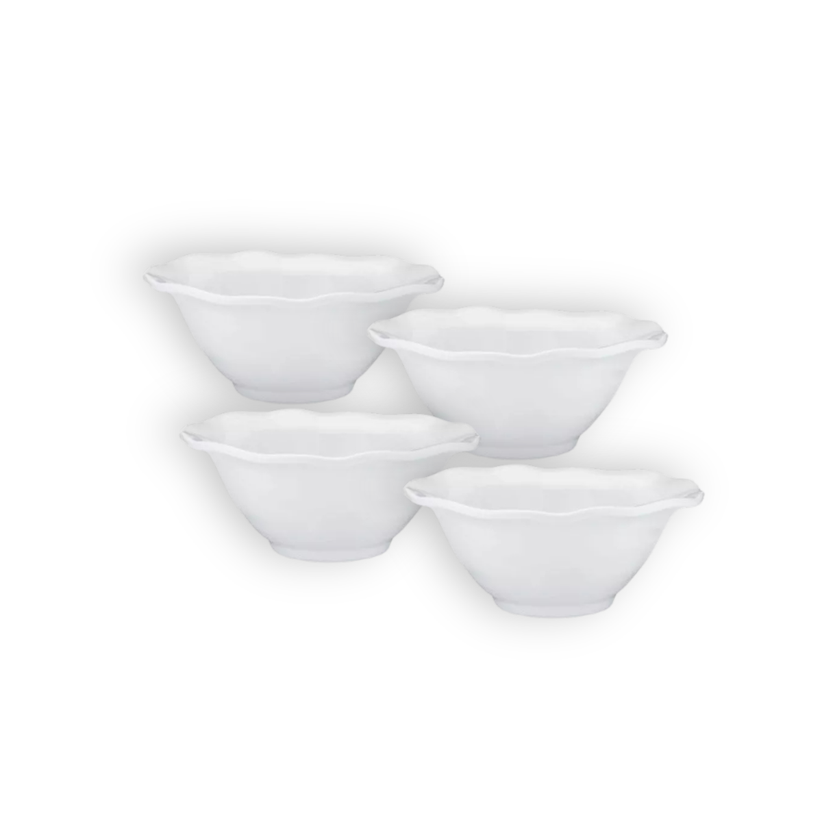 Ruffle 6.5" Round Outdoor Cereal Bowl, Set of 4