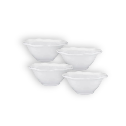 Ruffle 6.5" Round Outdoor Cereal Bowl, Set of 4