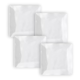 Ruffle 10.5" Square Outdoor Dinner Plate, Set of 4
