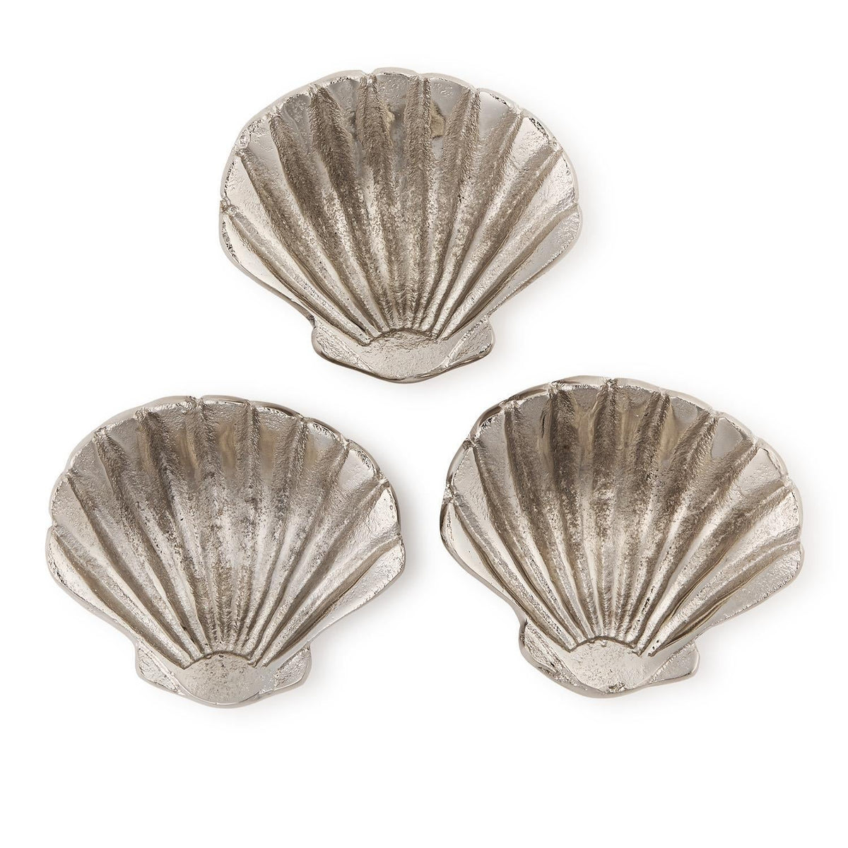 Silver Shell Tidbit Dishes, Set of 3
