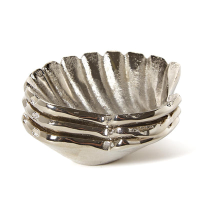 Silver Shell Tidbit Dishes, Set of 3