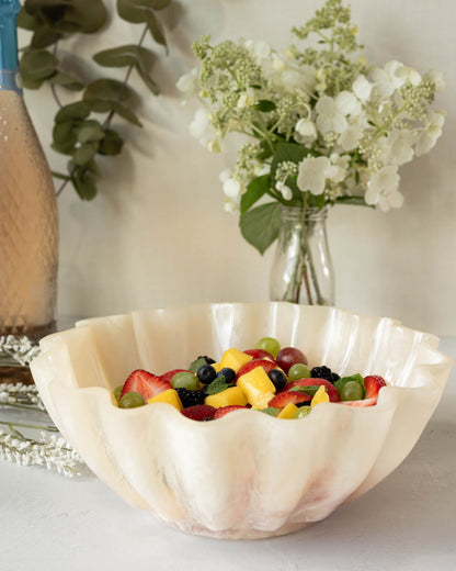 Resin Collection Scalloped Bowl