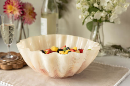 Resin Collection Scalloped Bowl