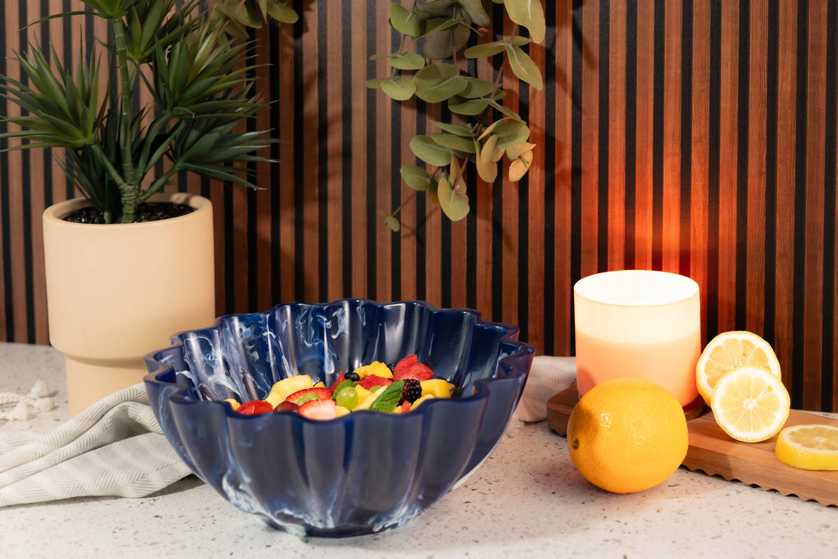 Resin Collection Scalloped Bowl