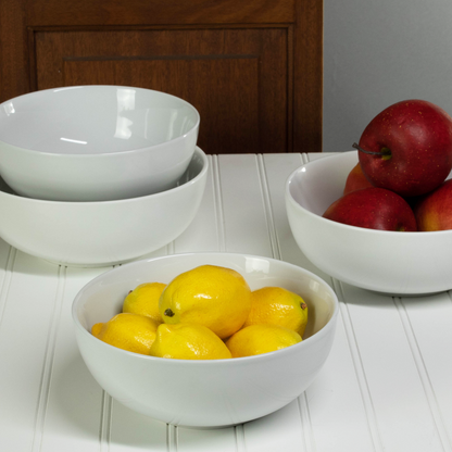 Porcelain Serving Bowls, 8" and 9", Set of 4