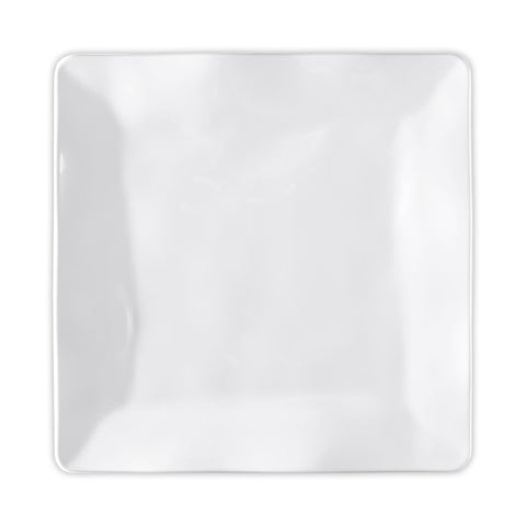 Ruffle 10.5" Square Outdoor Dinner Plate, Set of 4