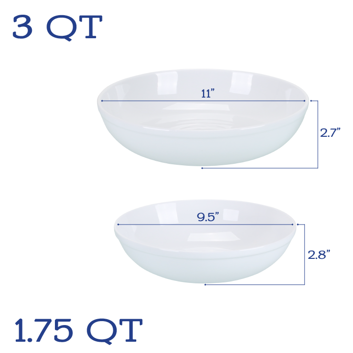 Assorted Serving Bowls, Set of 2