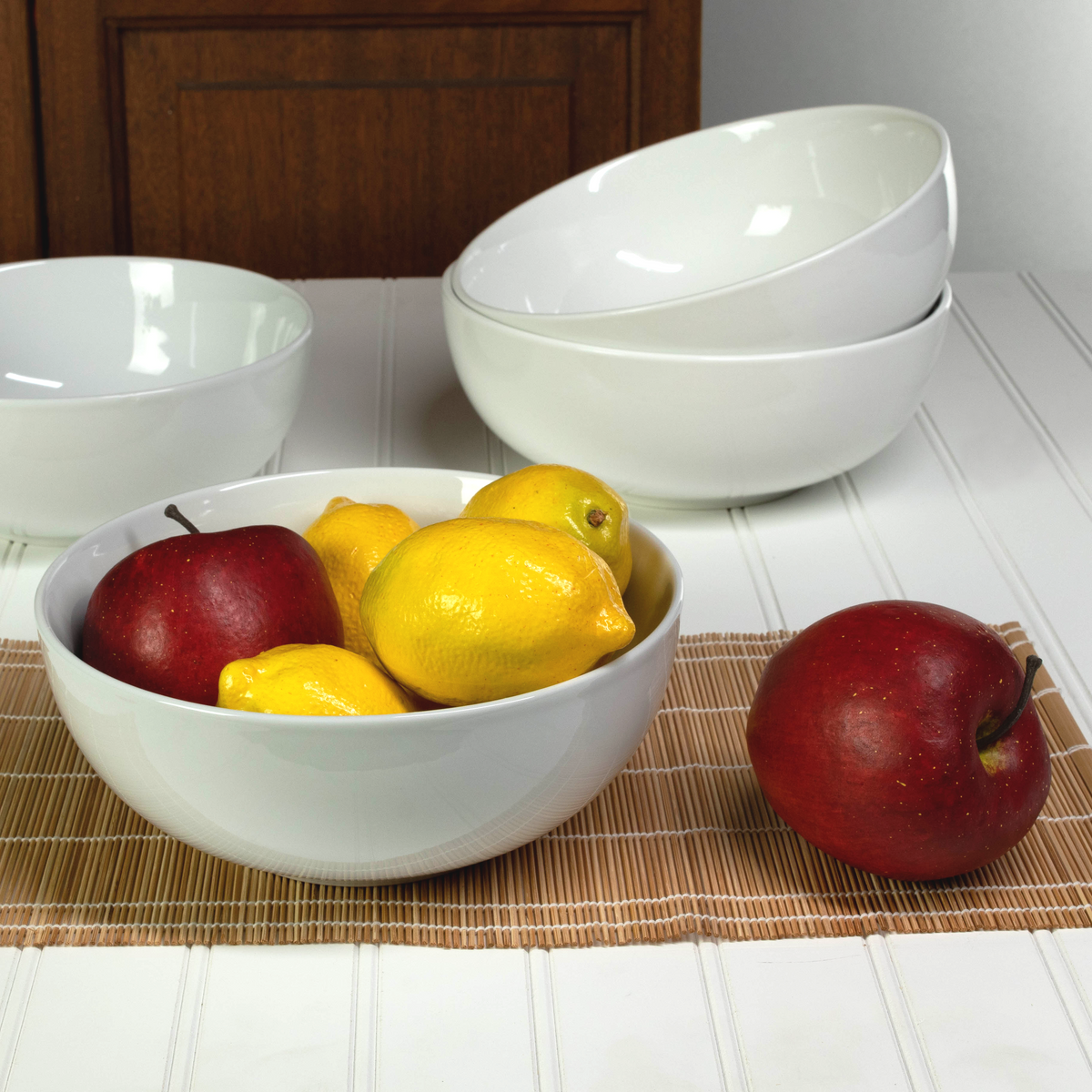 Porcelain Serving Bowls, 8" and 9", Set of 4