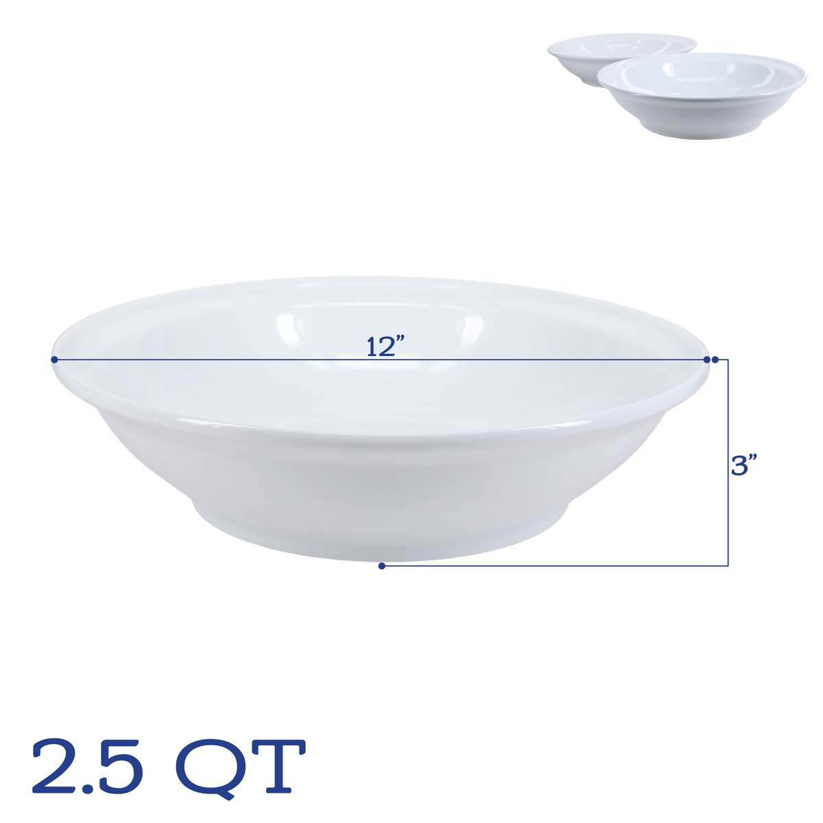 Rim Serving Bowls 2.5 qt, Set of 2
