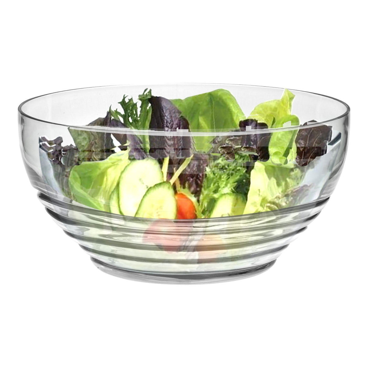 Swirl Acrylic Serving Bowl, Unbreakable Large Plastic Soup and Salad Bowl, BPA Free, Clear
