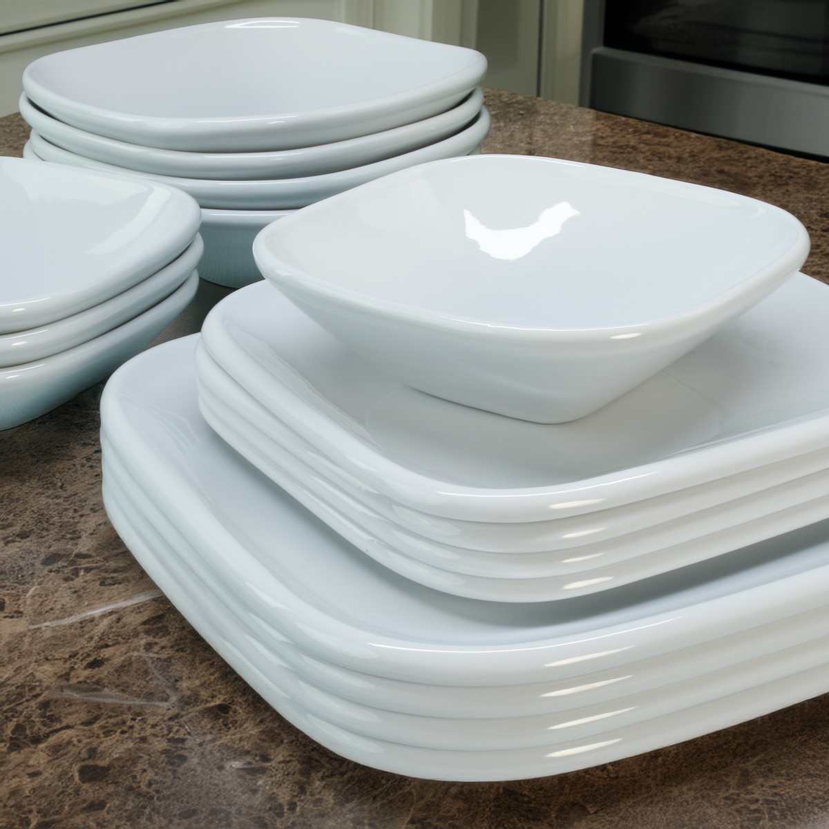 Impulse Square 16-Piece Dinnerware Set