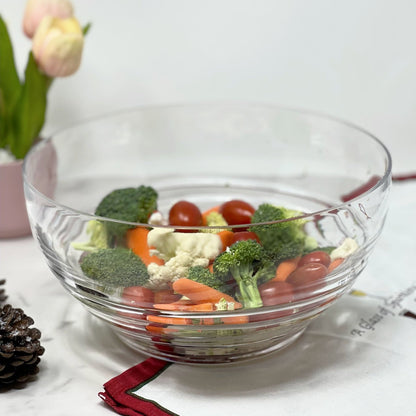 Swirl Acrylic Serving Bowl, Unbreakable Large Plastic Soup and Salad Bowl, BPA Free, Clear