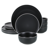 12-Piece Dinnerware Set Tempo Onyx