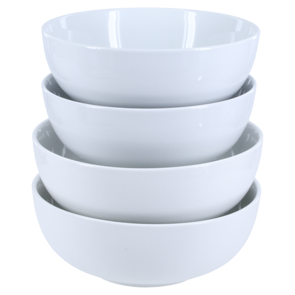 Porcelain Serving Bowls, 8" and 9", Set of 4